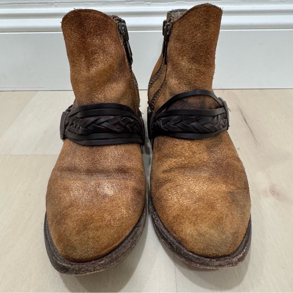 Freebird by Steven Clash Leather Ankle Boot Women's 9 Distressed Bootie Tan - Picture 7 of 15